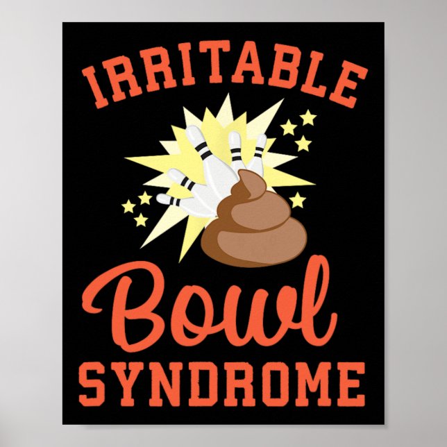 Póster Funny Ibs Pooping Joke Irritable Bowel Syndrome Bo (Frente)
