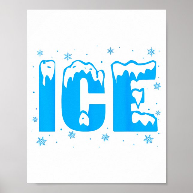 Póster Funny Ice Costume Halloween 2024 Family Matching  (Frente)