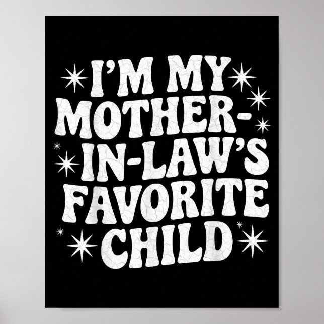 Póster Funny I'm My Mother In Law's Favorite Child Christ (Frente)