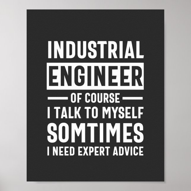 Póster Funny Industrial  Engineer Gift (Frente)