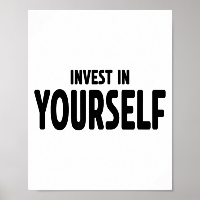 Póster Funny Insrational And Motivational Gift Invest In  (Frente)