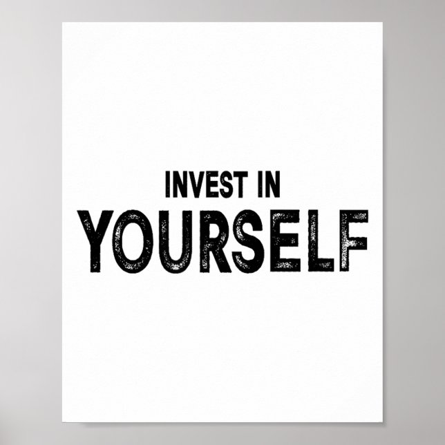 Póster Funny Insrational And Motivational Gift Invest In  (Frente)