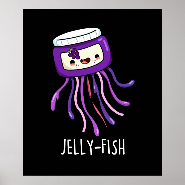 Póster Funny Jelly Jar Jar Pun Dark BG (Frente)