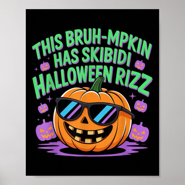 Póster Funny jerga de la escuela secundaria Halloween Riz (Frente)