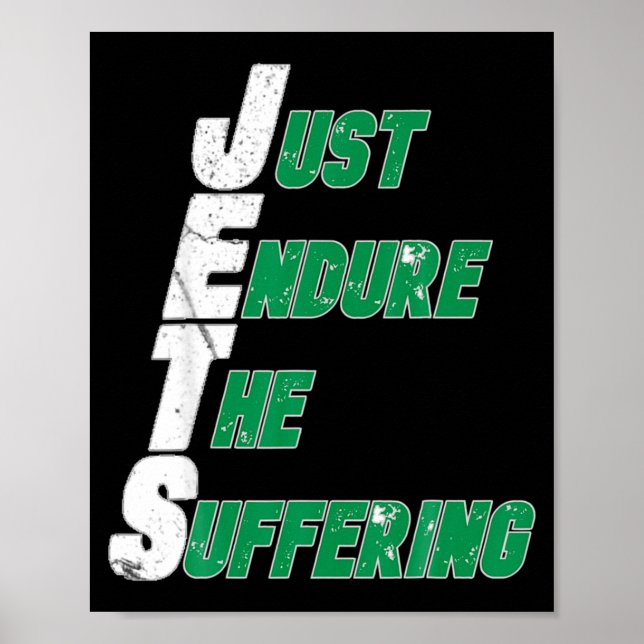 Póster Funny Jets Just Endure The Suffering Football  (Frente)