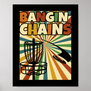 Póster Funny jugador de golf de disco diciendo "I Bangin"