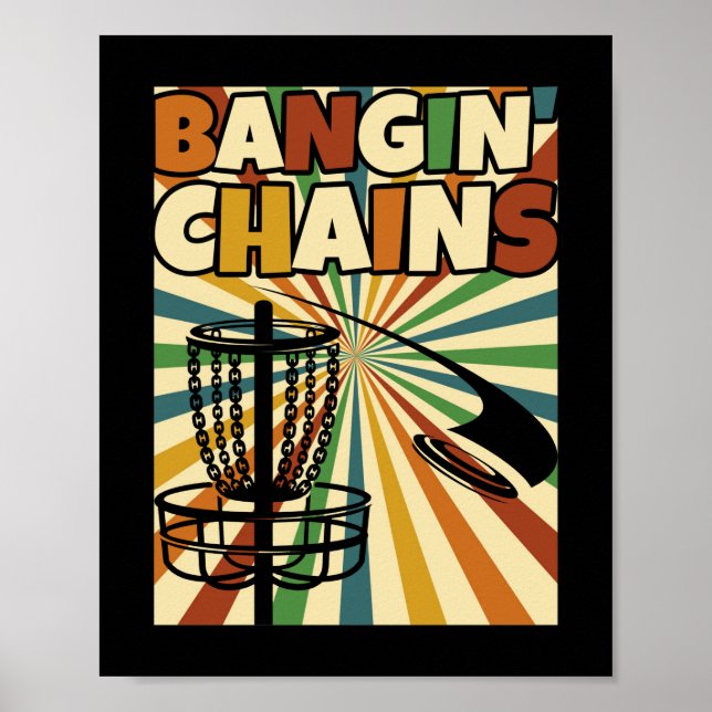 Póster Funny jugador de golf de disco diciendo "I Bangin" (Frente)