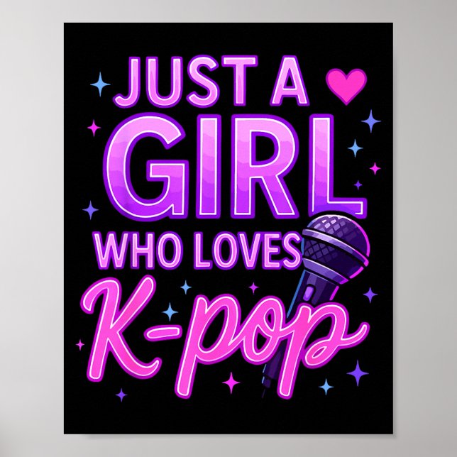 Póster Funny Just A Girl Who Loves K-p  (Frente)