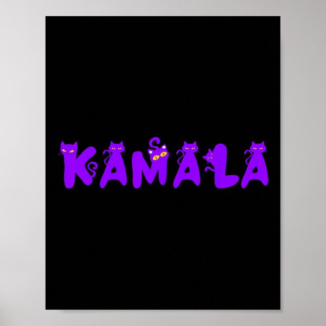 Póster Funny Kamala Cat Lady Kamala Harris Presidente 202 (Frente)