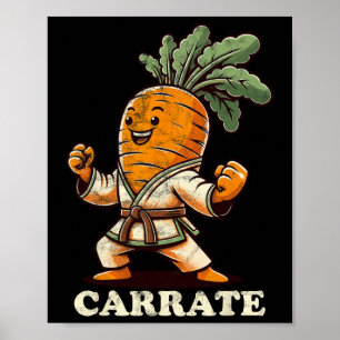 Póster Funny Karate Carrate Carrate Trainer Karate