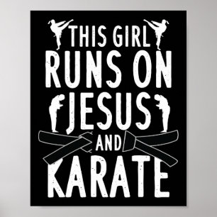 Póster Funny Karate Design Para Mujeres Chicas Karate Mar