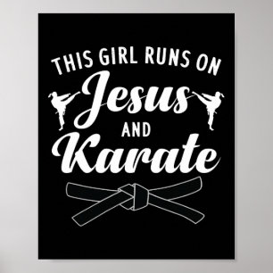 Póster Funny Karate Design Para Mujeres Chicas Karate Mar