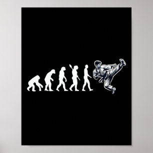 Póster Funny Karate Evolución Artes Marciales Lover Karat