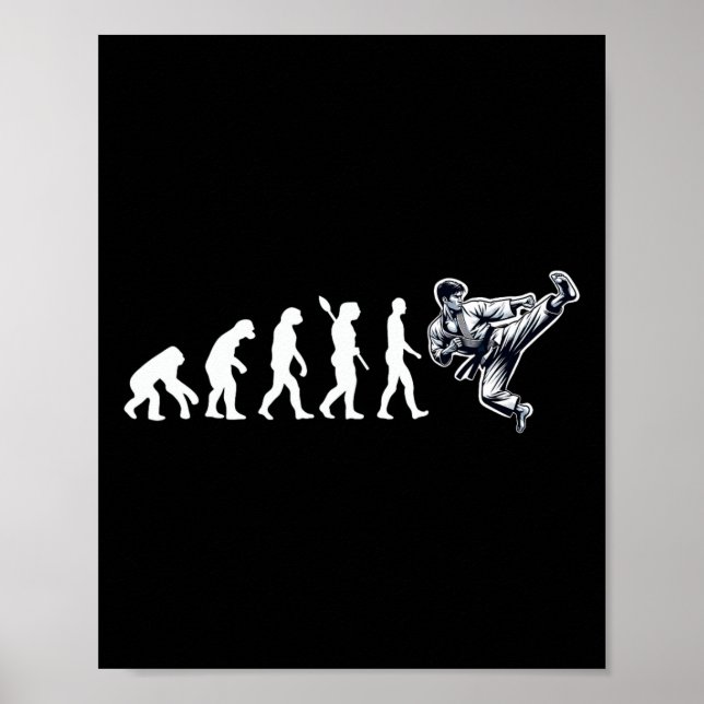 Póster Funny Karate Evolución Artes Marciales Lover Karat (Frente)