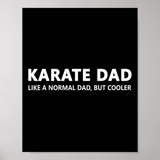 Póster Funny Karate Padre Karate Dad (Frente)