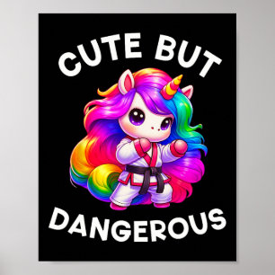 Póster Funny Karate Unicorn Aburrido Pero Peligroso Karat