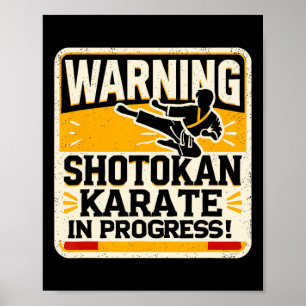 Póster Funny Karatek Figher Artes Marciales Shotokan Kara