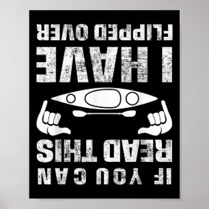 Póster Funny Kayaking Dice Cita Humorística De Kayak Para