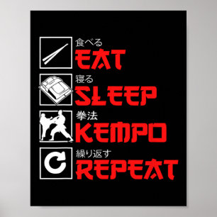 Póster Funny Kempo Retro Diseño Japón Shorinji Karate
