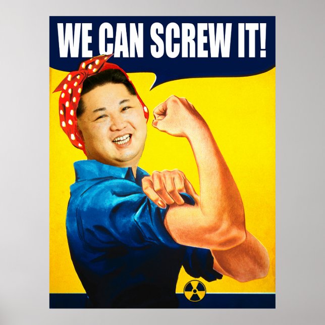 Póster Funny Kim Jong Un Poster "Podemos hacerlo" (Frente)