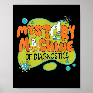 Póster Funny Lab Week 2025 Retro Mystery Machine De Diagn