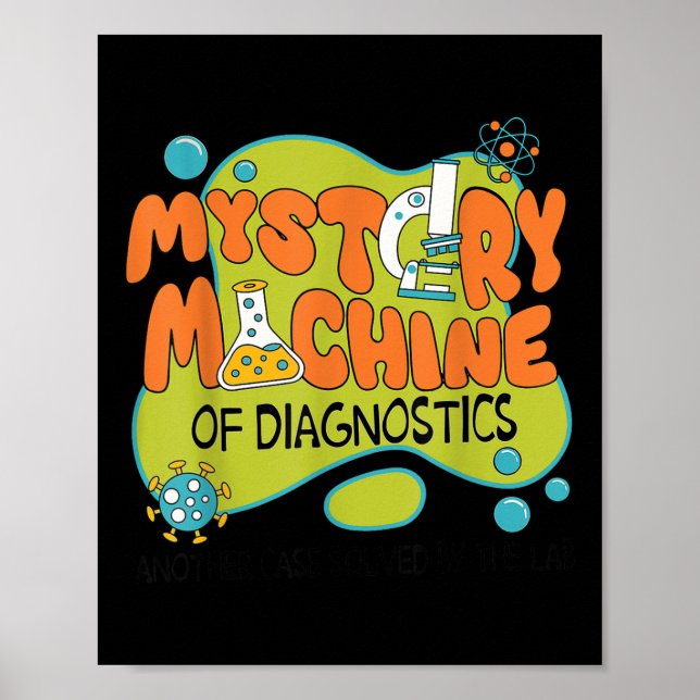 Póster Funny Lab Week 2025 Retro Mystery Machine De Diagn (Frente)