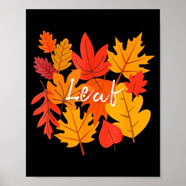 Póster Funny Leaf Blower Fall Couple Halloween Costume Gi (Frente)