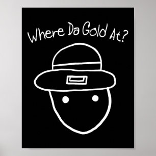 Póster Funny Leprechaun Amateur Sketch Meme Irish St Patr