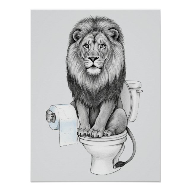 Póster Funny Lion Wall Art (Anverso)