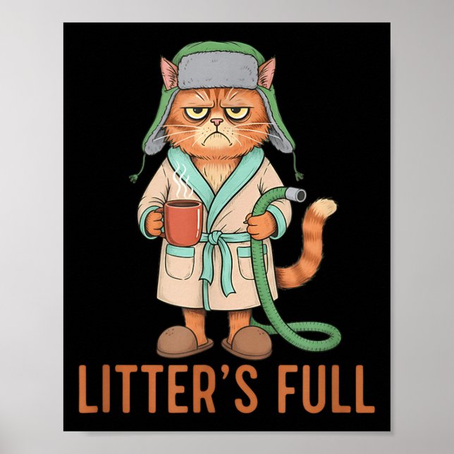 Póster Funny Litter’s Full Cat Parody Litter’s Full Funny (Frente)
