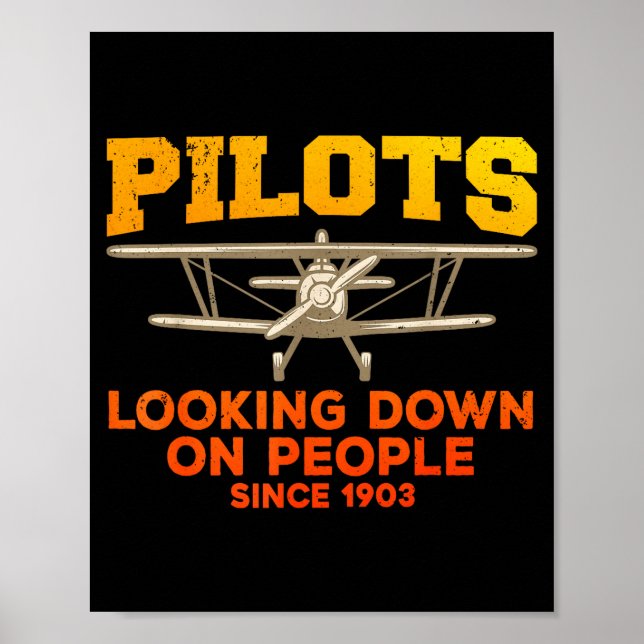 Póster Funny Lot Design For Men Women Aviation Airplane L (Frente)