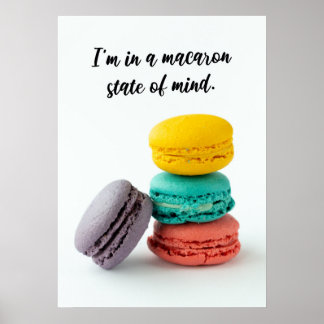 Póster Funny Macaron Puns Living Room Food Wall Art