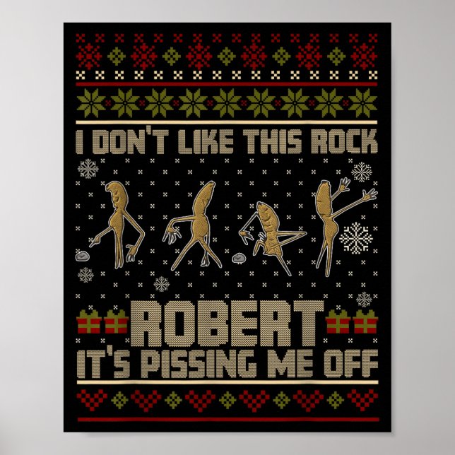 Póster Funny Marcus The Worm I Don't Like This Rock Ugly  (Frente)