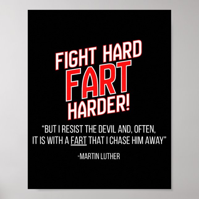 Póster Funny Martin Luther Reformation Quote  (Frente)