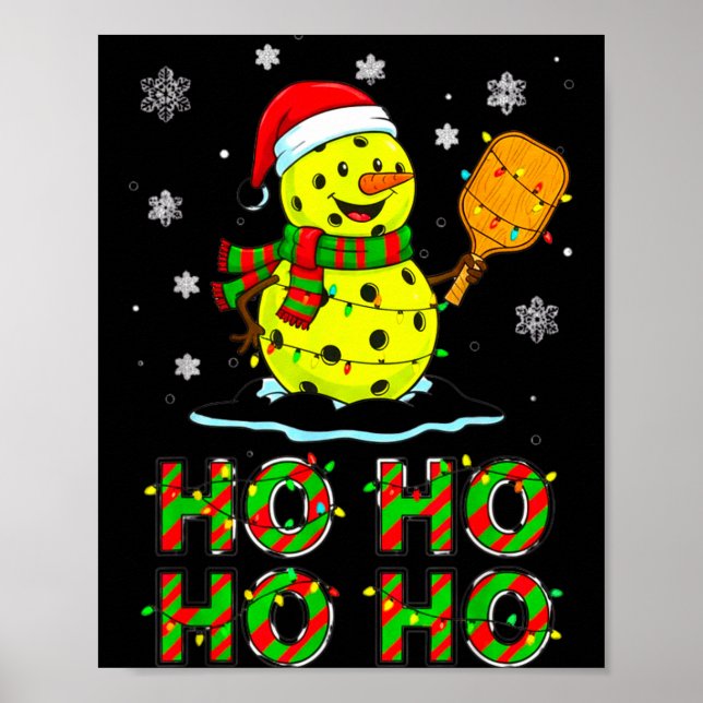 Póster Funny Matching Family Santa Ho Ho Ho Ckleball Chri (Frente)