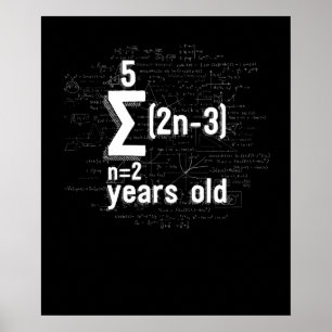 Póster Funny Math Geek 16to cumpleaños 16 años