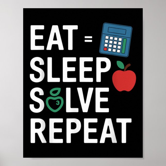 Póster Funny Math Teacher Algebra Cl Back To School  (Frente)