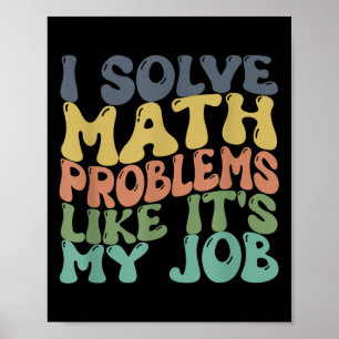 Póster Funny Math Teacher Chiste Hombres Mujeres Diversió