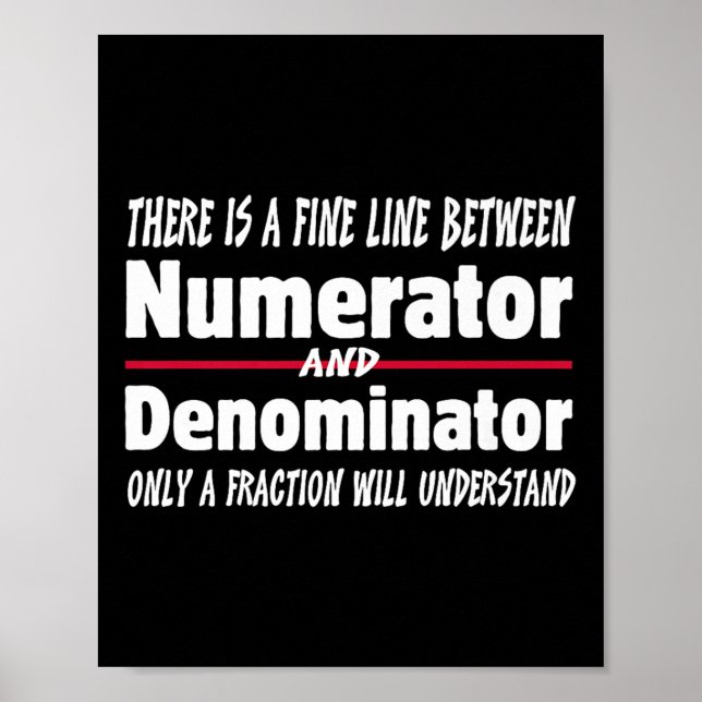 Póster Funny Math Teacher Joke Men Women Fun Student Quot (Frente)