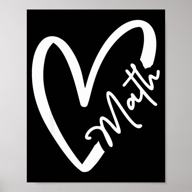 Póster Funny Mathematician Teacher Kids Physicist I Love  (Frente)