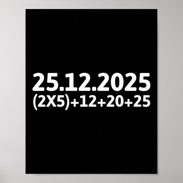 Póster Funny Maths 67 Christmas Meme Teachers Students Sc (Frente)