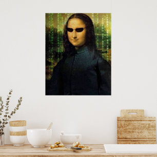 Póster Funny matriz Mona Lisa Leonardo da Vinci
