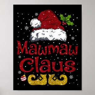Póster Funny Mawmaw Claus Navidades familiares coincident