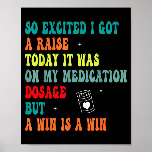 Póster Funny Medication Dosage Joke Dark Humor Sarcastic  (Frente)