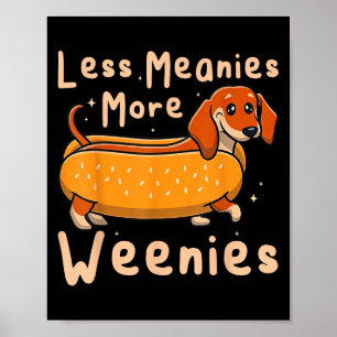 Póster Funny Menos Significados Más Weenies Dachshund Cit