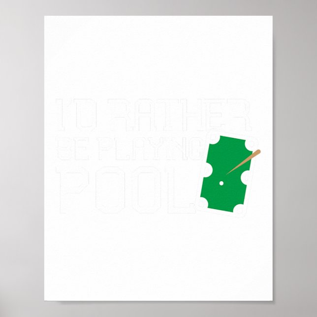 Póster Funny Mesa De Billar Más Que Jugar Billar De Billa (Frente)