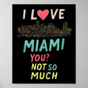 Póster Funny Miami Florida Night Skyline Vintage Tank Top