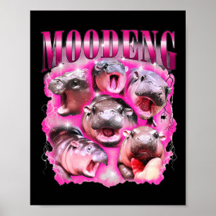 Póster Funny Moo-deng Ba