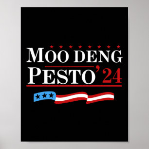 Póster Funny Moo Deng Pesto 24 Penguin Ba