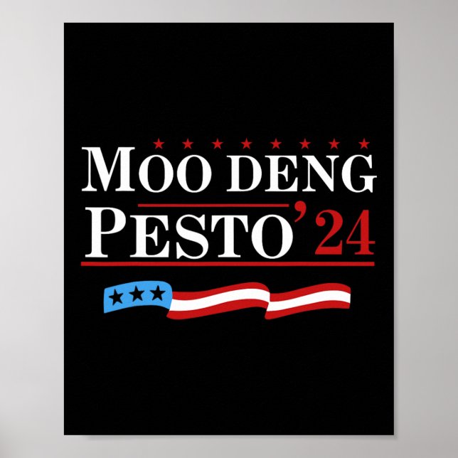 Póster Funny Moo Deng Pesto 24 Penguin Ba (Frente)